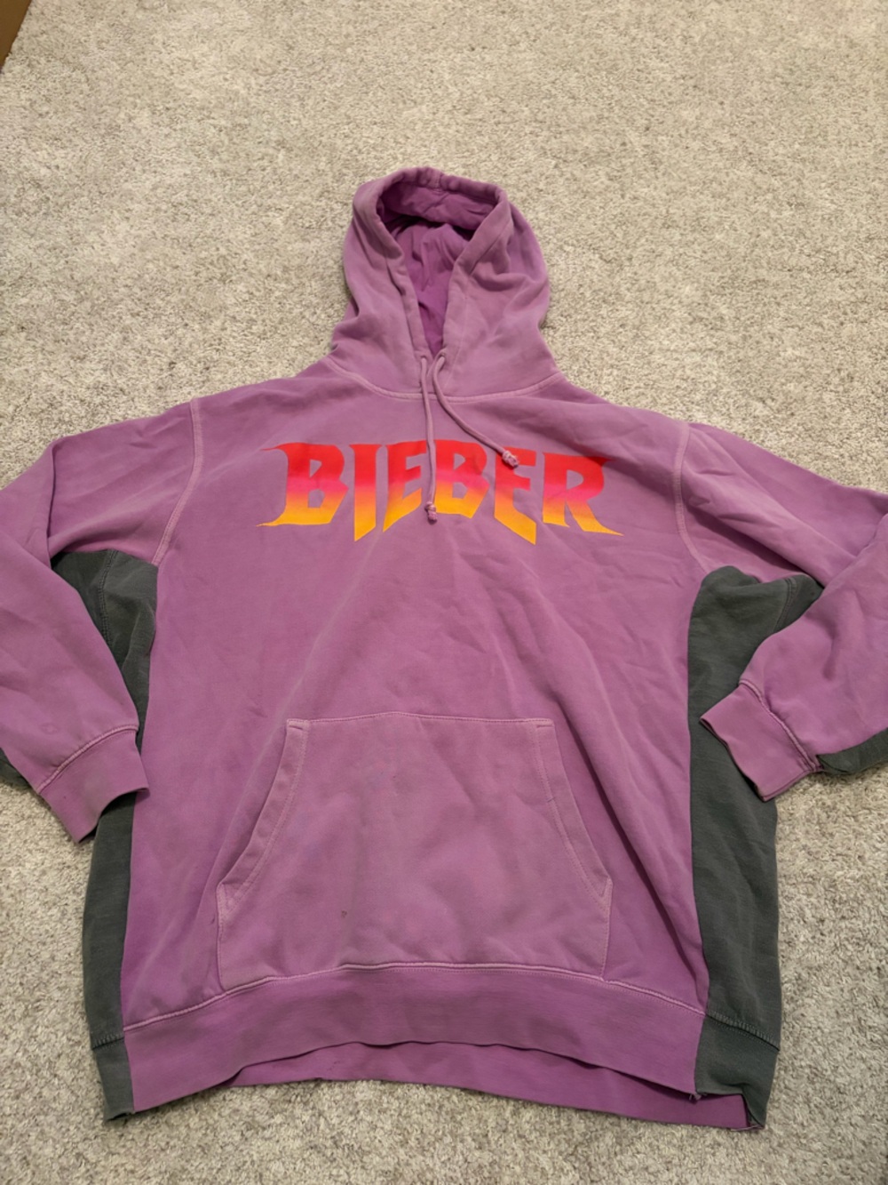Purple 'Bieber' Graphic Hoodie